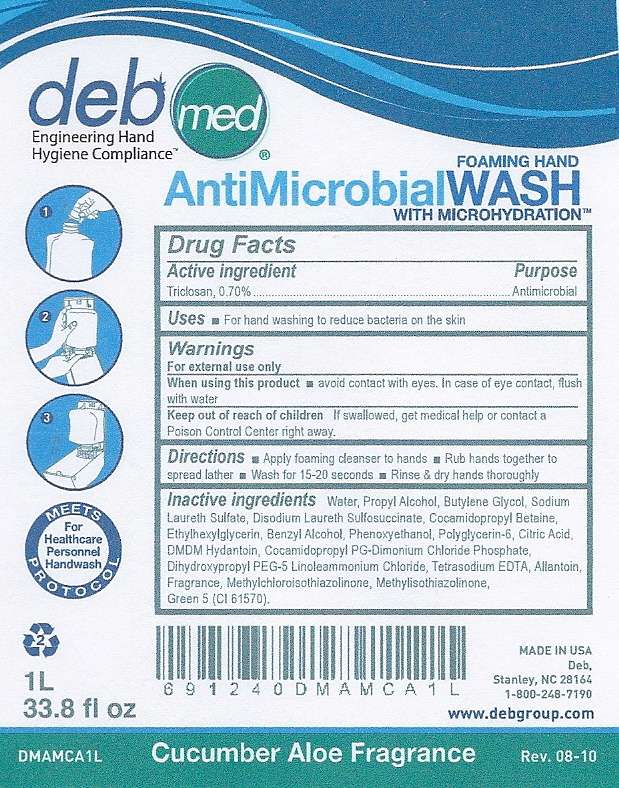 Deb Med Antimicrobial Foaming Hand Wash Cucumber Aloe